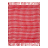 Gallen Red White Woven Throw 50x60