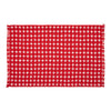 Gallen Red White Placemat Set of 2 Fringed 13x19