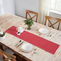 Gallen Red White Runner Fringed 12x48