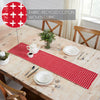 Gallen Red White Runner Fringed 12x48