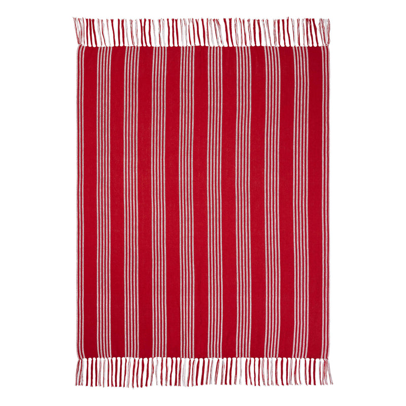 Arendal Red Stripe Woven Throw 50x60