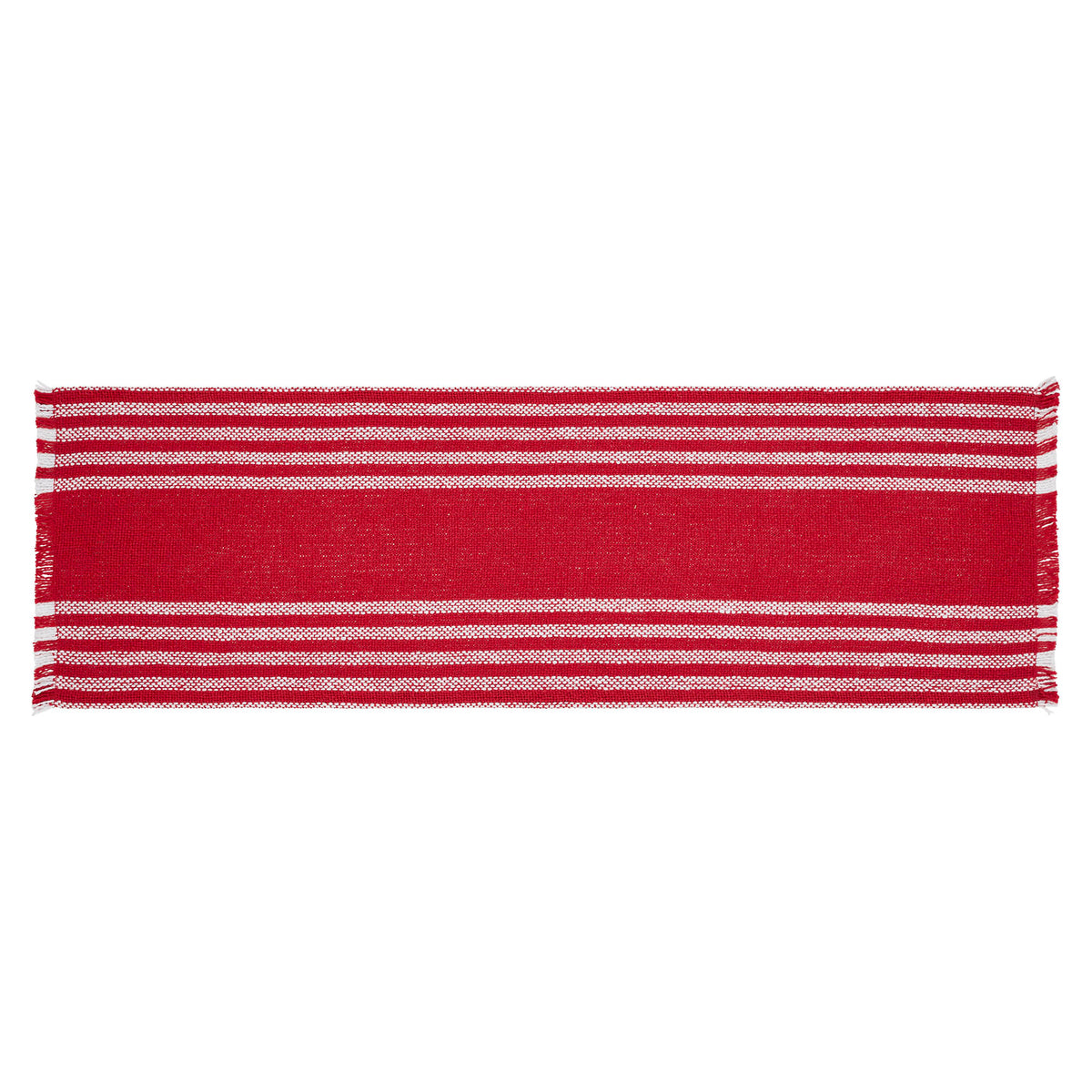 Arendal Red Stripe Runner Fringed 8x24