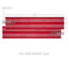 Arendal Red Stripe Runner Fringed 12x60