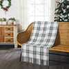 Harper Plaid Green White Woven Throw 50x60