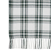 Harper Plaid Green White Woven Throw 50x60