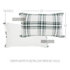 Harper Plaid Green White Pillow Fringed 14x22