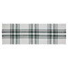 Harper Plaid Green White Runner Fringed 8x24