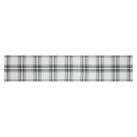 Harper Plaid Green White Runner Fringed 12x60