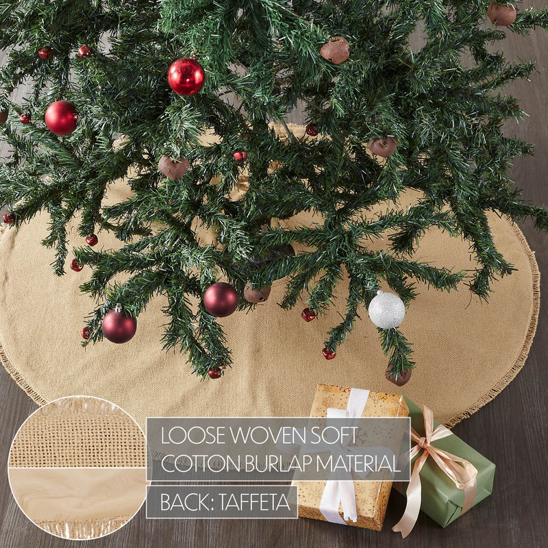 Yuletide Burlap Tan Tree Skirt 36