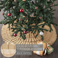 Yuletide Burlap Tan Ruffled Tree Skirt 36