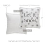 Yuletide Burlap Antique White Snowflake Let It Snow Pillow 12x12