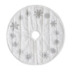 Yuletide Burlap Antique White Snowflake Tree Skirt 24