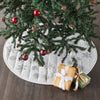 Yuletide Burlap Antique White Snowflake Tree Skirt 36