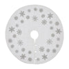 Yuletide Burlap Antique White Snowflake Tree Skirt 36