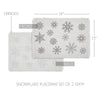 Yuletide Burlap Antique White Snowflake Placemat Set of 2 13x19