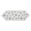 Yuletide Burlap Antique White Snowflake Runner 8x24