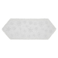 Yuletide Burlap Antique White Snowflake Runner 12x36