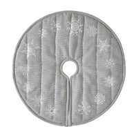 Yuletide Burlap Dove Grey Snowflake Tree Skirt 24