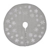 Yuletide Burlap Dove Grey Snowflake Tree Skirt 36