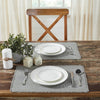 Yuletide Burlap Dove Grey Snowflake Placemat Set of 2 13x19