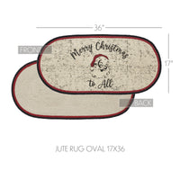 Jolly Ole Santa Jute Rug Oval 17x36