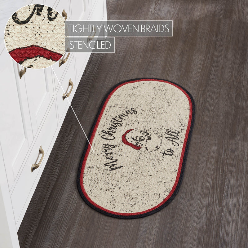 Jolly Ole Santa Jute Rug Oval 17x36