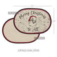 Jolly Ole Santa Jute Rug Oval 20x30