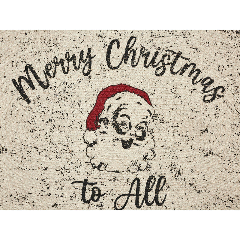Jolly Ole Santa Jute Rug Oval 20x30