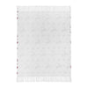 Scandia Snowflake Red White Woven Throw 50x60