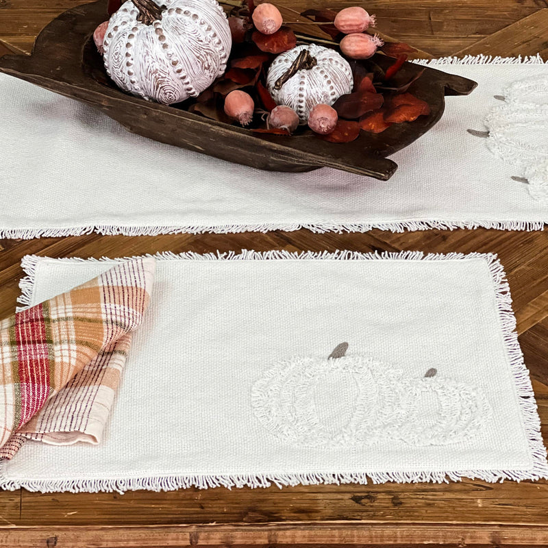 White Harvest Placemat Set of 4 18Lx12W