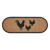 Down Home Rooster & Hens Coir Rug Oval 17x48