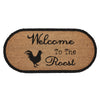 Down Home Welcome to the Roost Coir Rug Oval 17x36