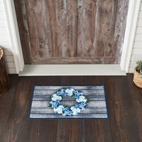 Finders Keepers Hydrangea Wreath Nylon Rug Rect 17.5x29.5