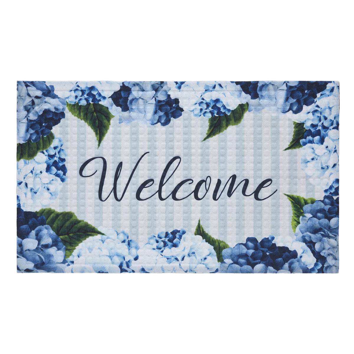 Finders Keepers Hydrangea Welcome Nylon Rug Rect 17.5x29.5