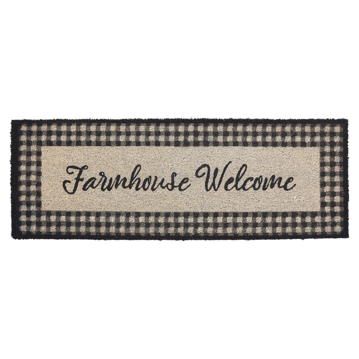 Finders Keepers Farmhouse Welcome Coir Rug Rect 17x48