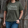 Simply Blessed T-Shirt, Military Melange