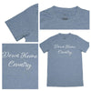 Down Home Country T-Shirt, Light Blue Melange
