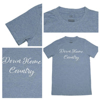 Down Home Country T-Shirt, Light Blue Melange