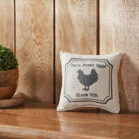 Finders Keepers Chicken Silhouette Pillow 6x6