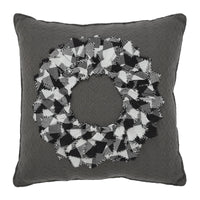 Finders Keepers Fabric Wreath Pillow 14x14