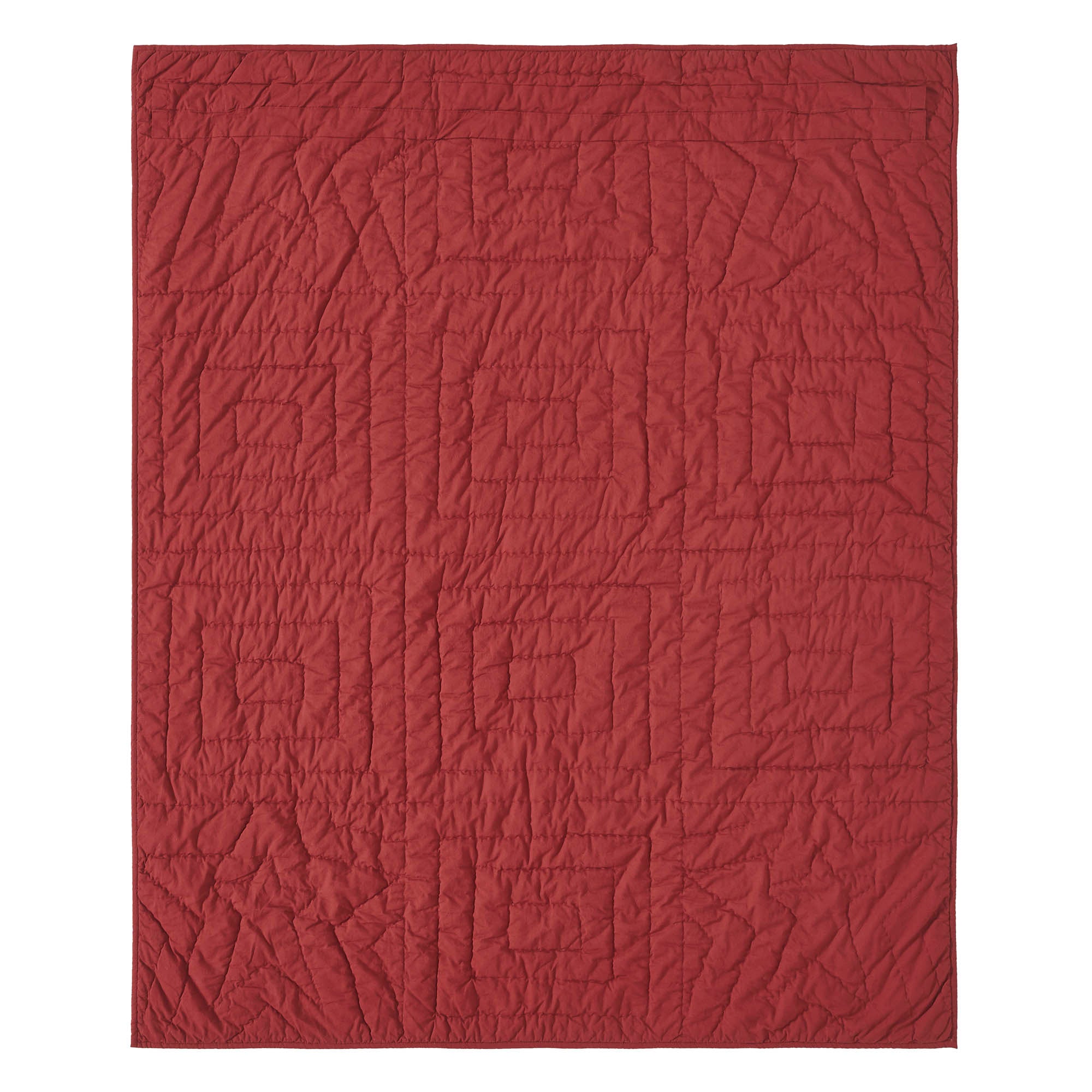 Red quilted throw sale