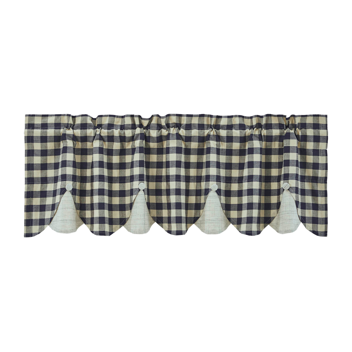 My Country Scalloped Layered Valance 18x60