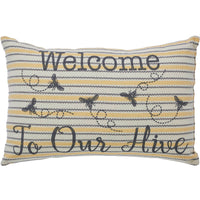 Buzzy Bees Welcome to Our Hive Pillow 9.5x14