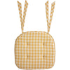 Golden Honey Check Chair Pad 16.5x18