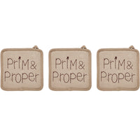 Connell Prim & Proper Pot Holder Set of 3 8x8