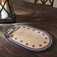 My Country Oval Placemat Stencil Stars 13x19