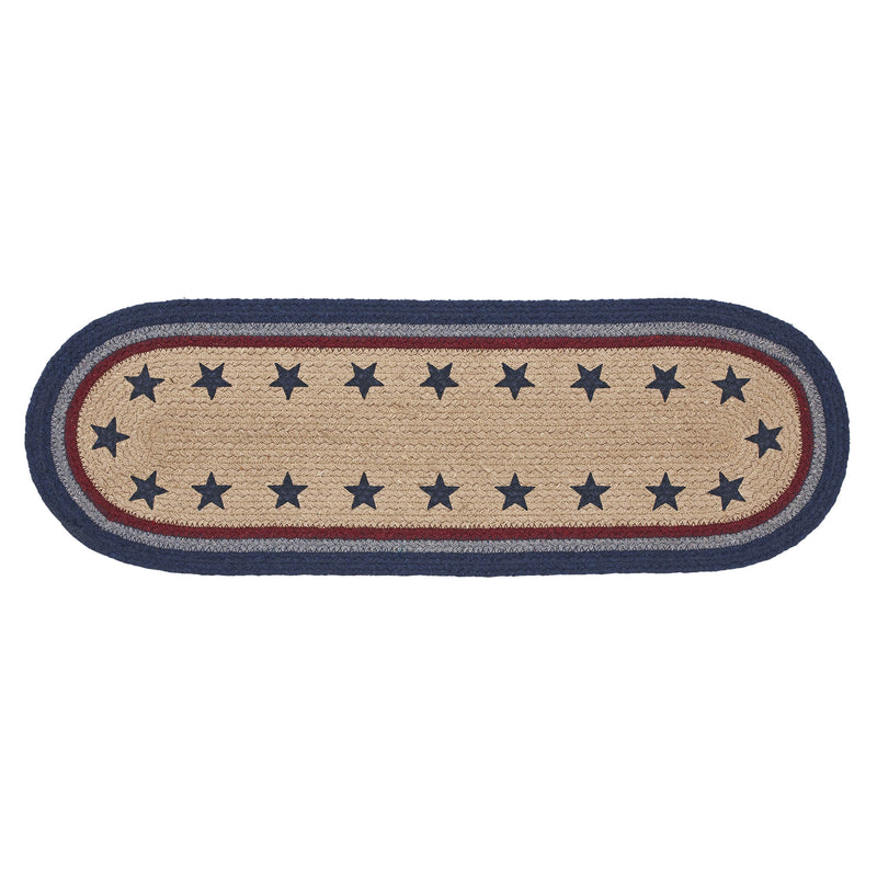 My Country Oval Runner Stencil Stars 8x24