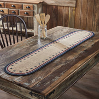 My Country Oval Runner Stencil Stars 12x60