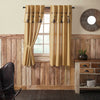 Pip Vinestar Short Panel with Attached Scalloped Layered Valance Set of 2 63x36