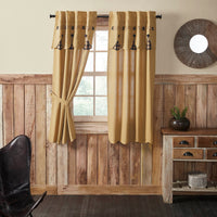 Pip Vinestar Short Panel with Attached Scalloped Layered Valance Set of 2 63x36